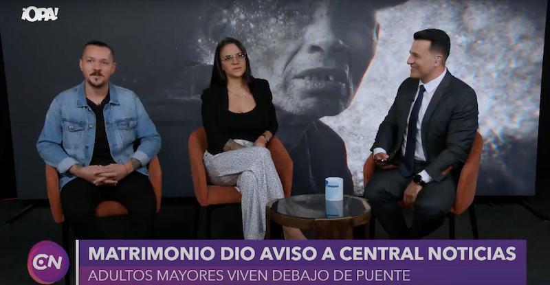 Pareja que ayudó a adultos mayores que viven bajo un puente:”No entendemos por qué el Estado no hacía nada”
